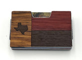 Texas State Flag Wood Inlay Wallets for Men