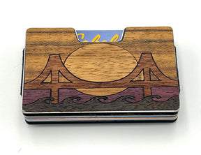 Golden Gate Wood Inlay Wallets for Men